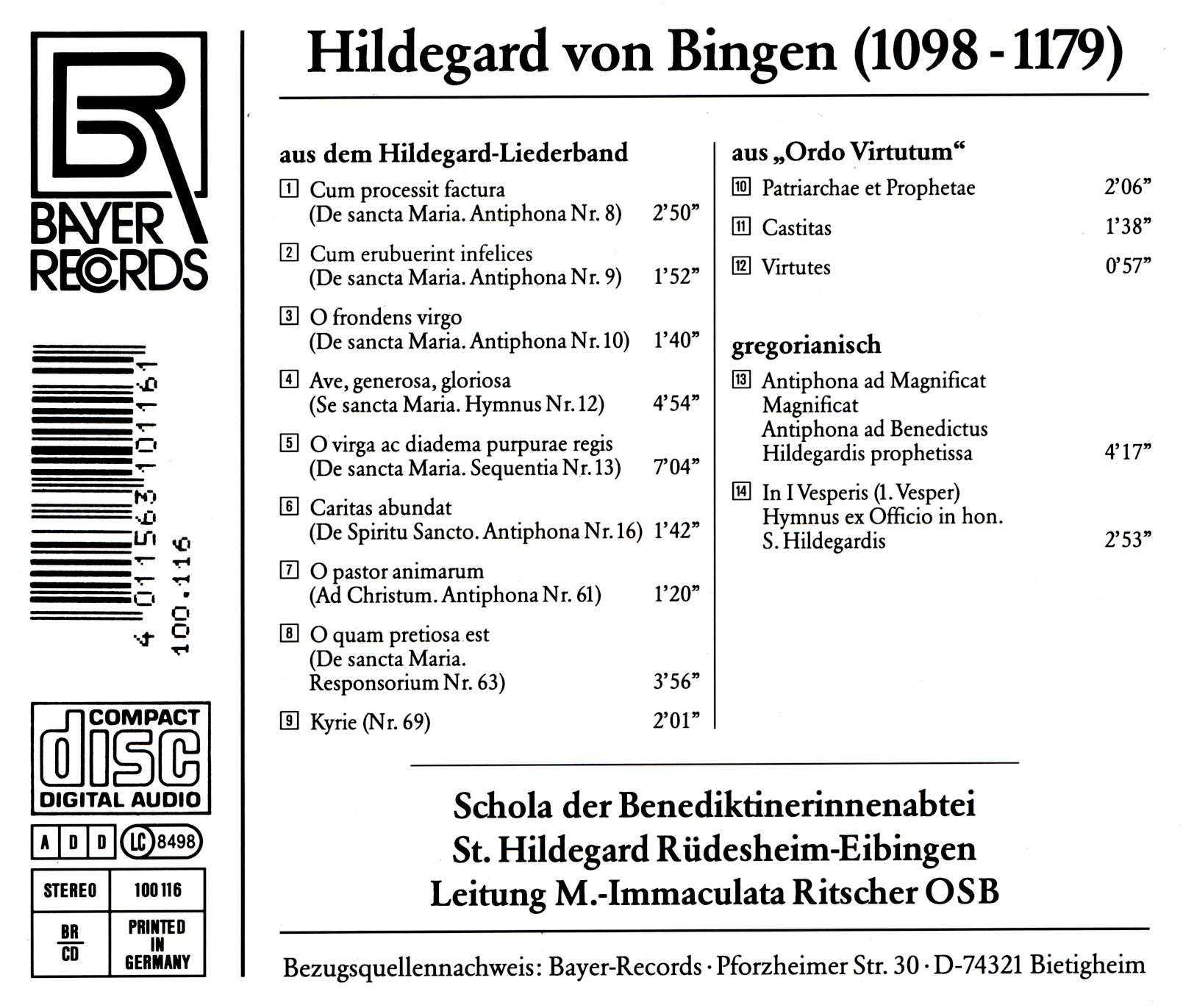 Hildegard von Bingen - Gesänge