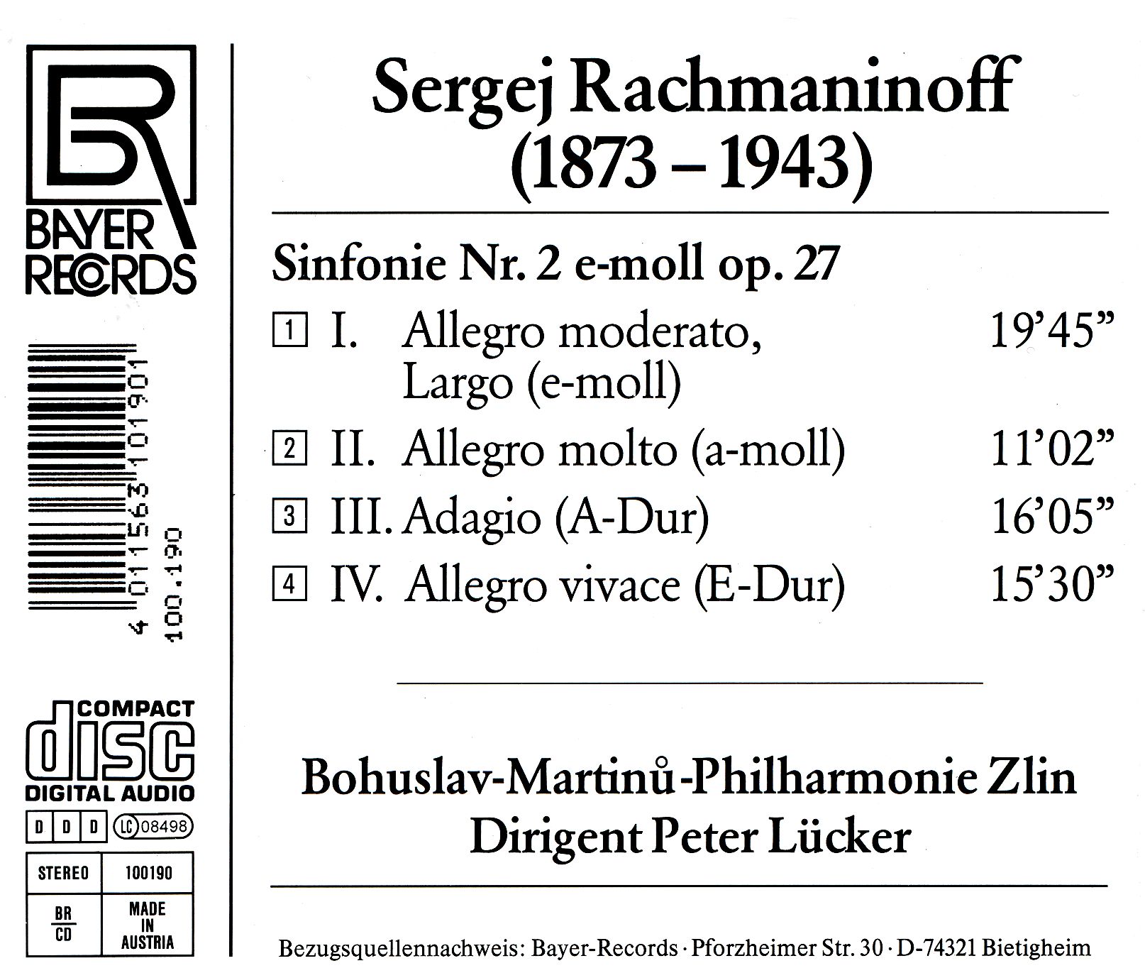 Sergej Rachmaninoff - Sinfonie Nr.2