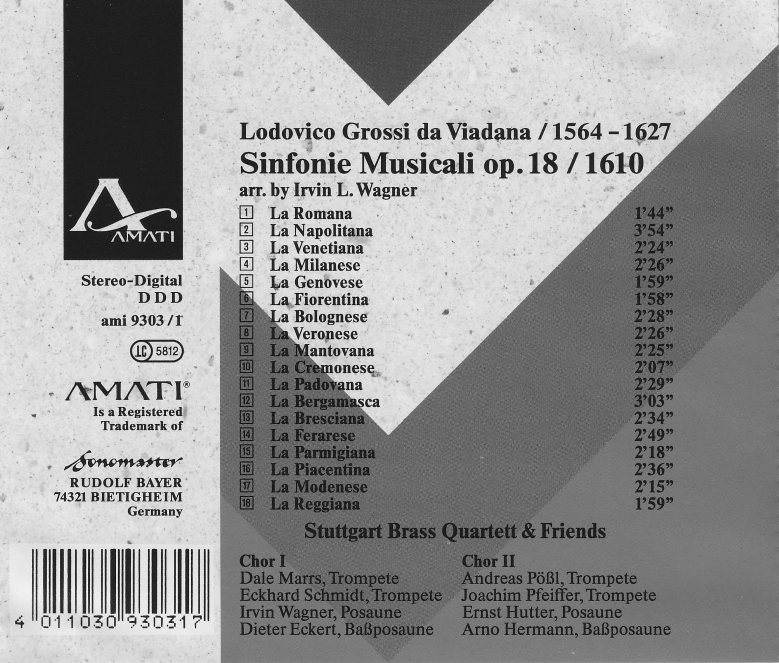 Lodovico Grossi da Viadana - Sinfonie Musicali
