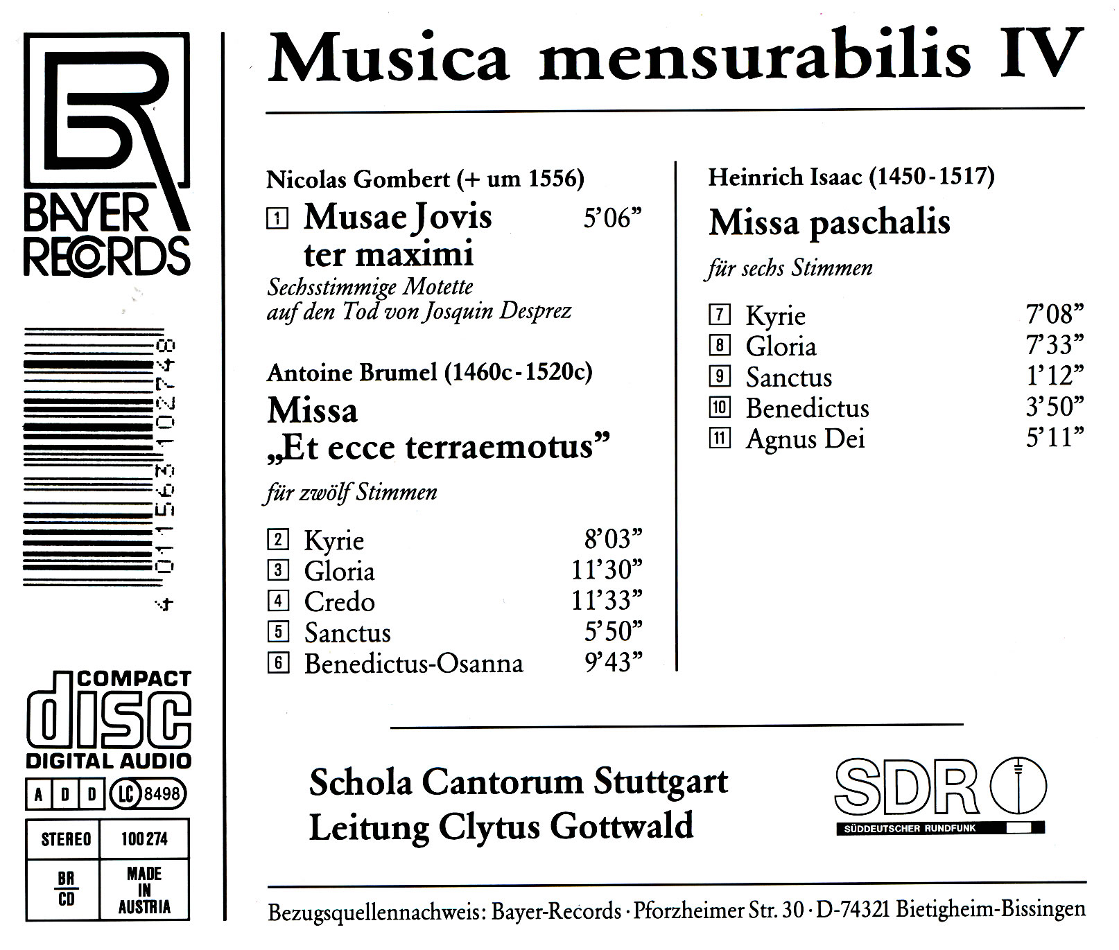 Musica mensurabilis IV