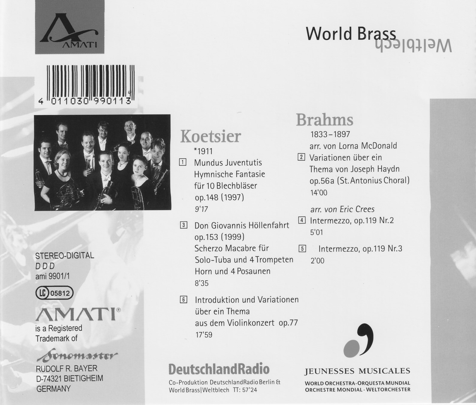 Weltblech - Johannes Brahms / Jan Koetsier
