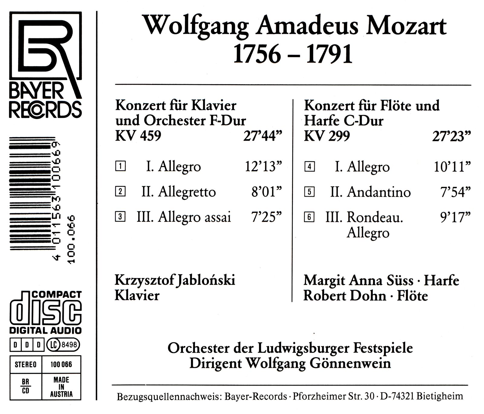 Mozart aus dem Ludwigsburger Schloß IV