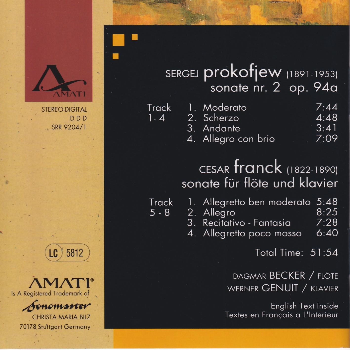 Sergej Prokofjew / César Franck - Flötensonaten