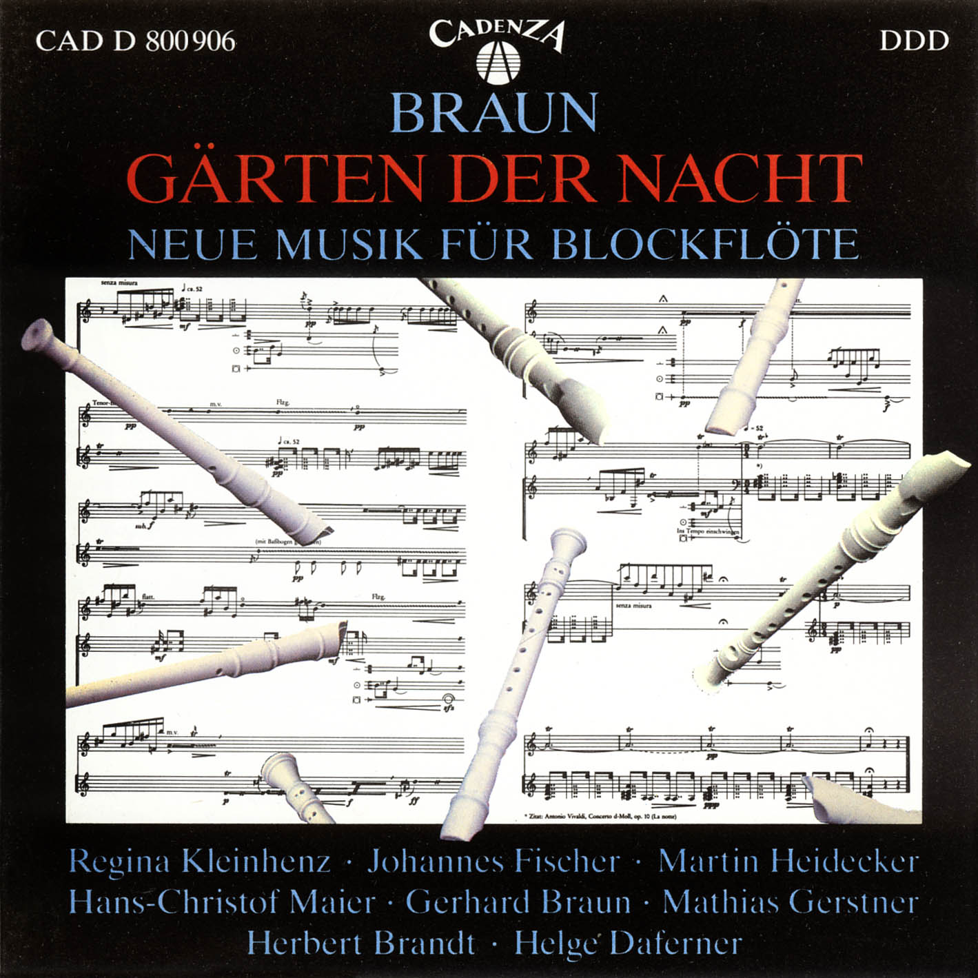 Gerhard Braun - Gärten der Nacht. Neue Musik für Blockflöte Vol.1