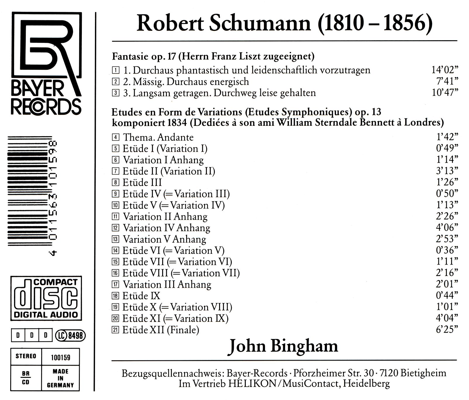 Robert Schumann - Sinfonische Etüden