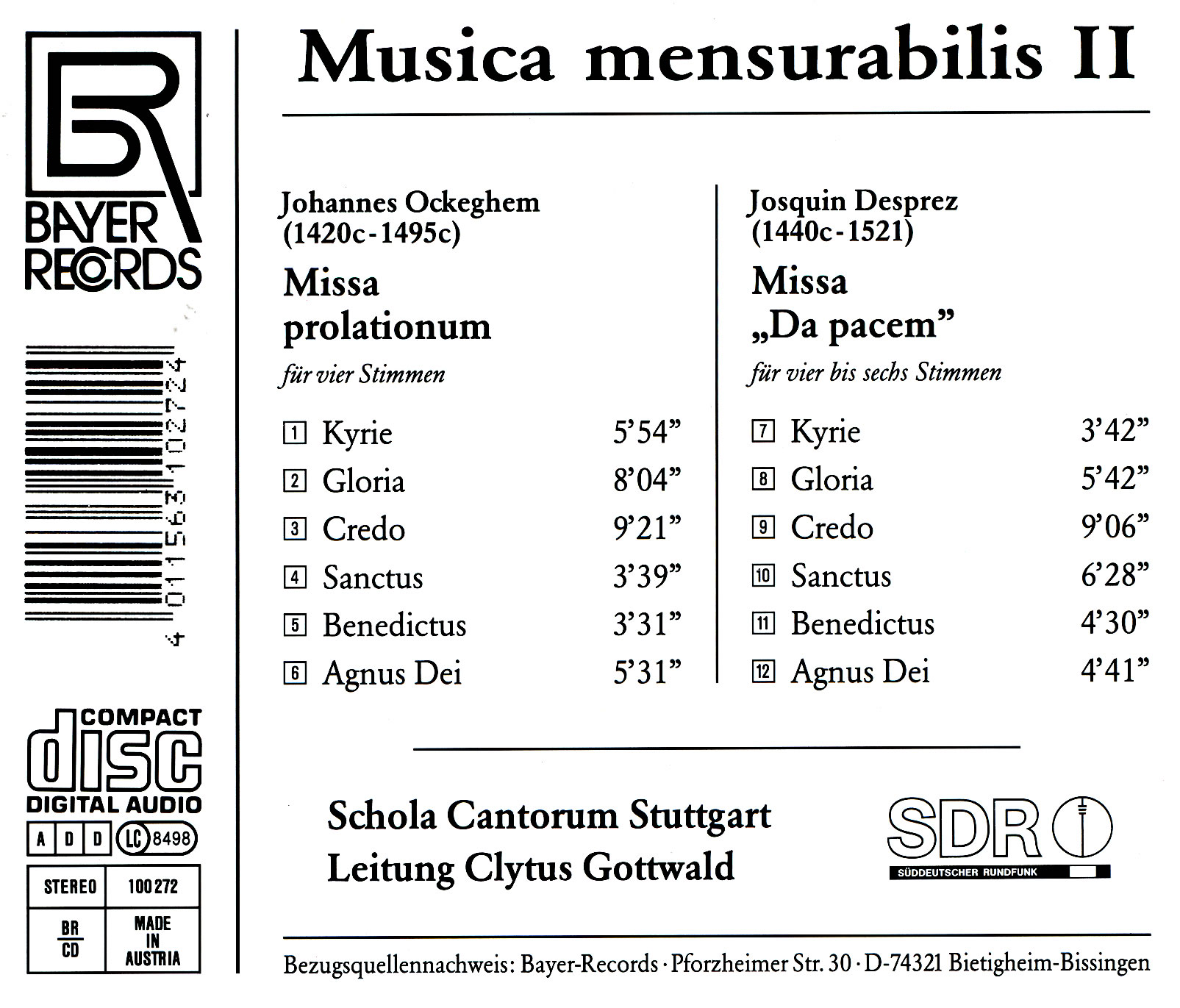 Musica mensurabilis II