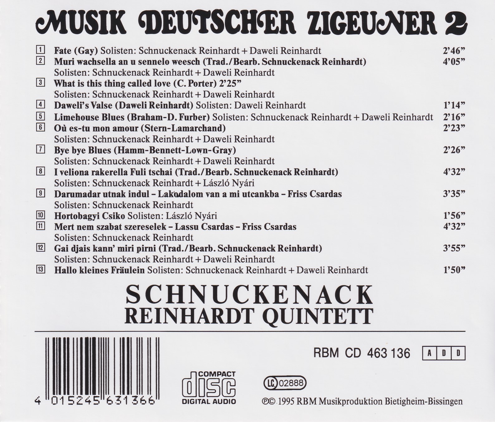 Musik Deutscher Zigeuner: Box