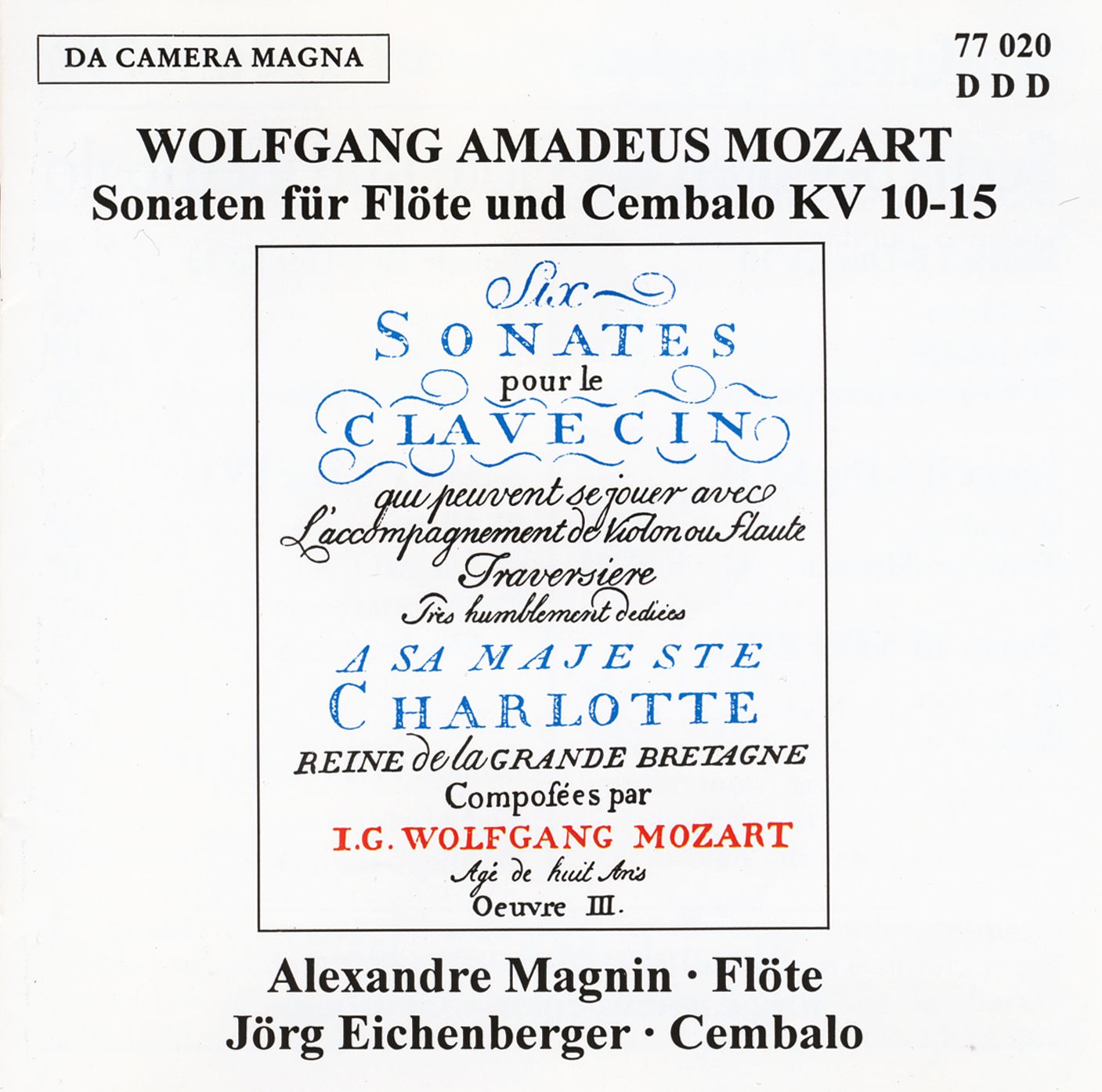 Wolfgang Amadeus Mozart - Sonaten für Flöte und Cembalo