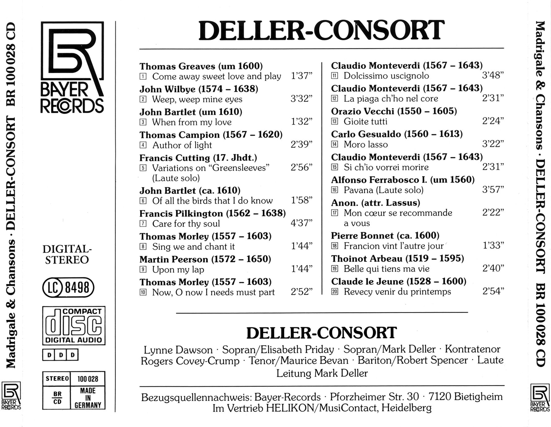 Deller Consort - Madrigale