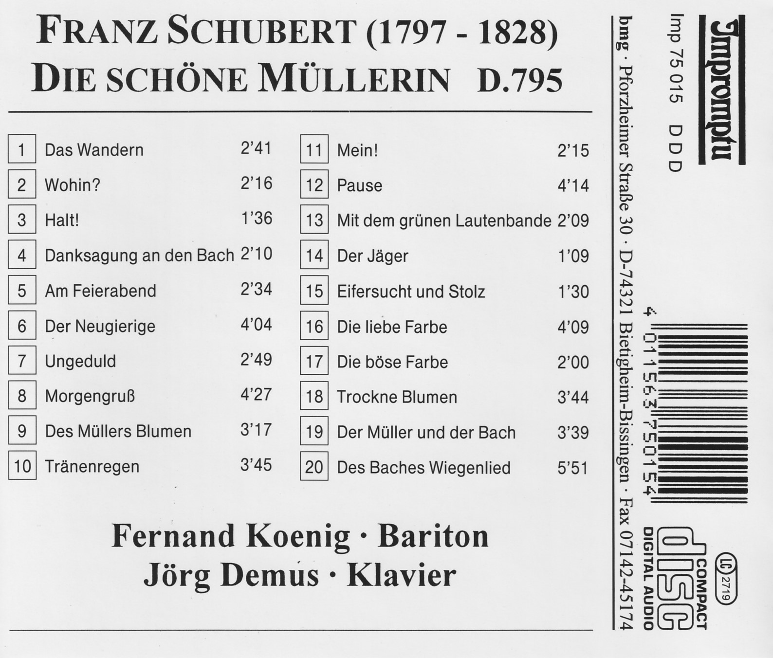 Franz Schubert - Die schöne Müllerin