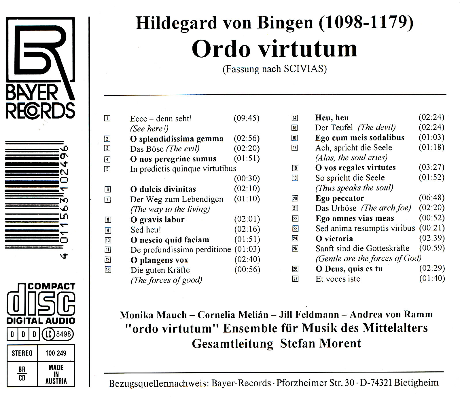 Hildegard von Bingen - Ordo virtutum