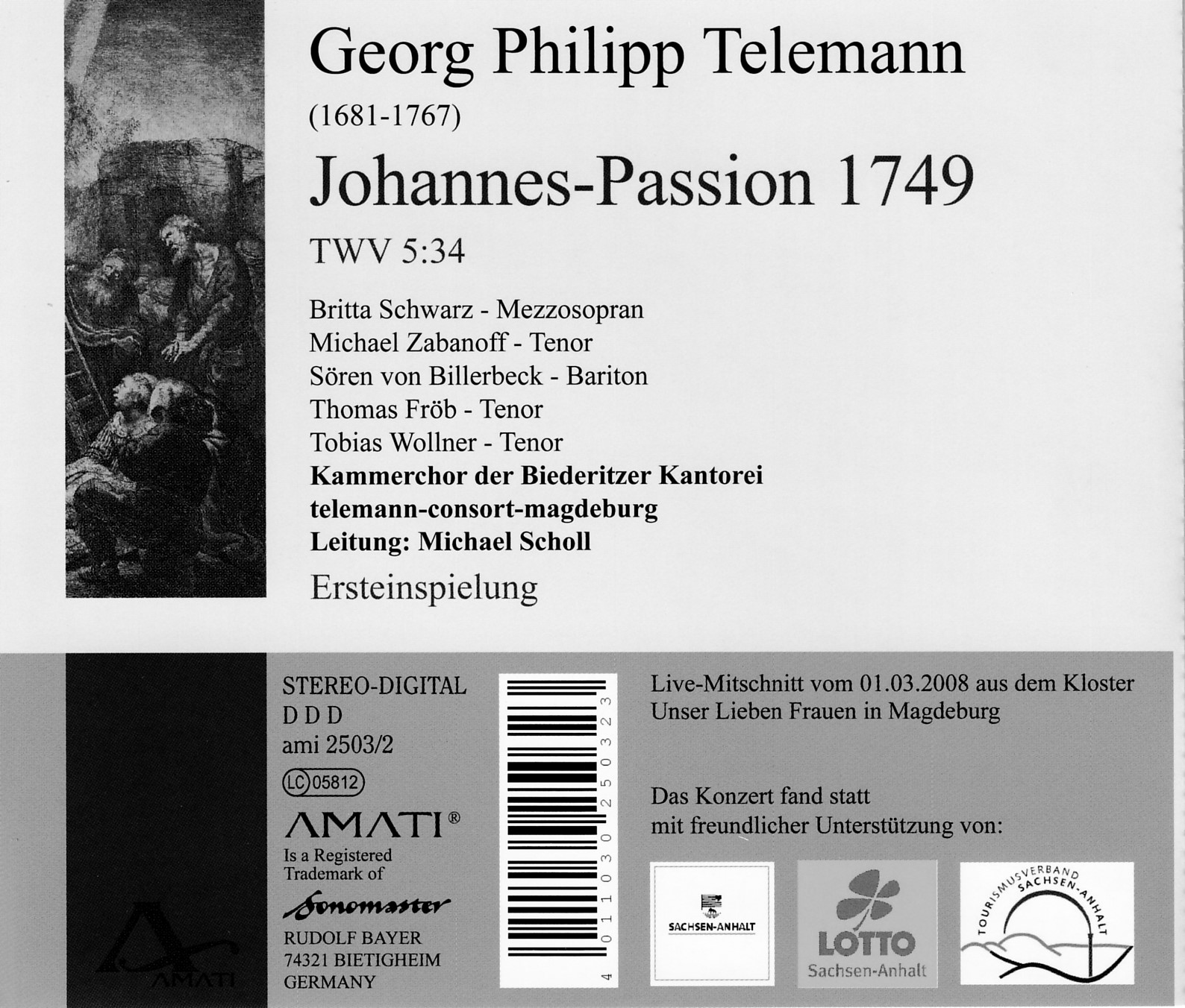 Georg Philipp Telemann - Johannes-Passion