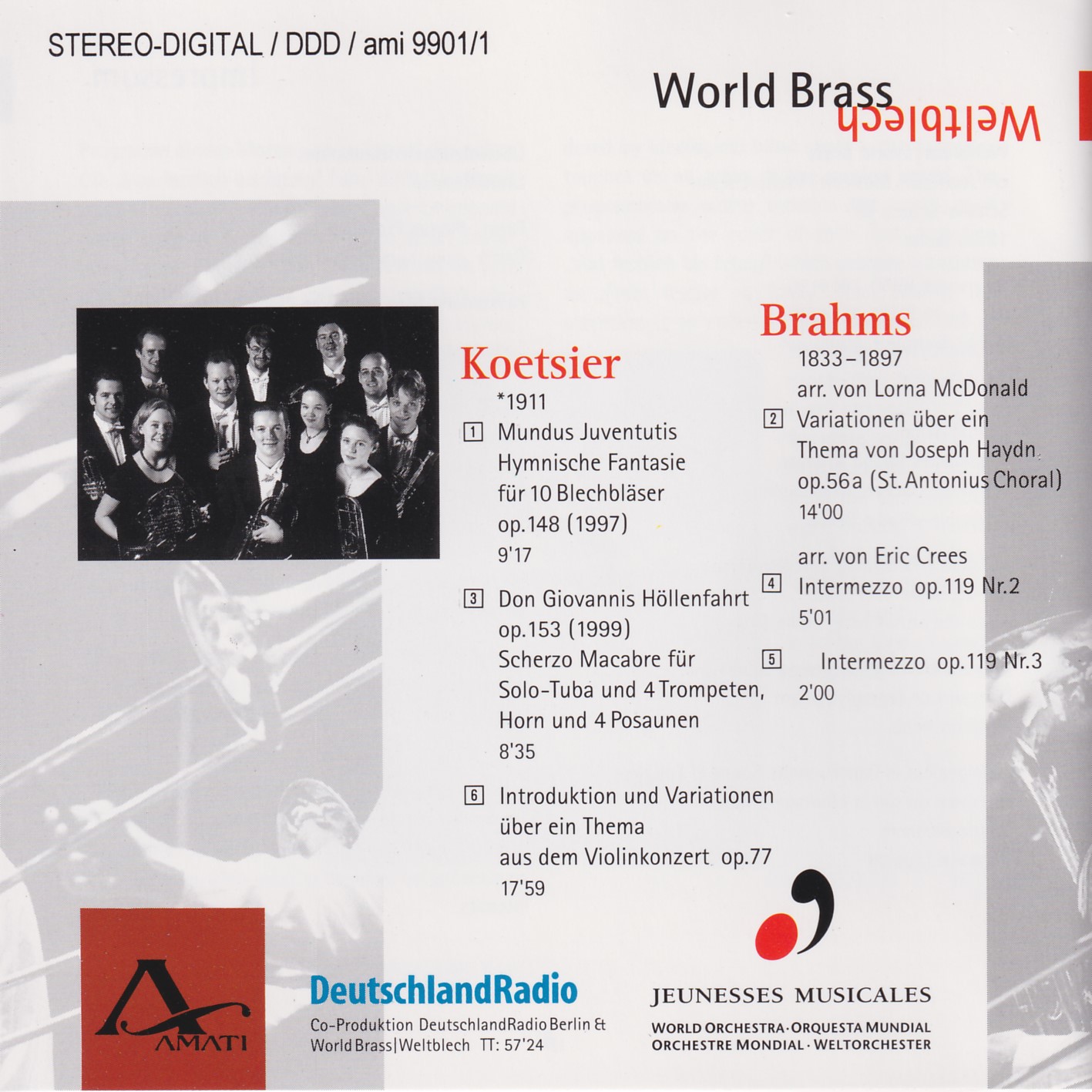 Weltblech - Johannes Brahms / Jan Koetsier