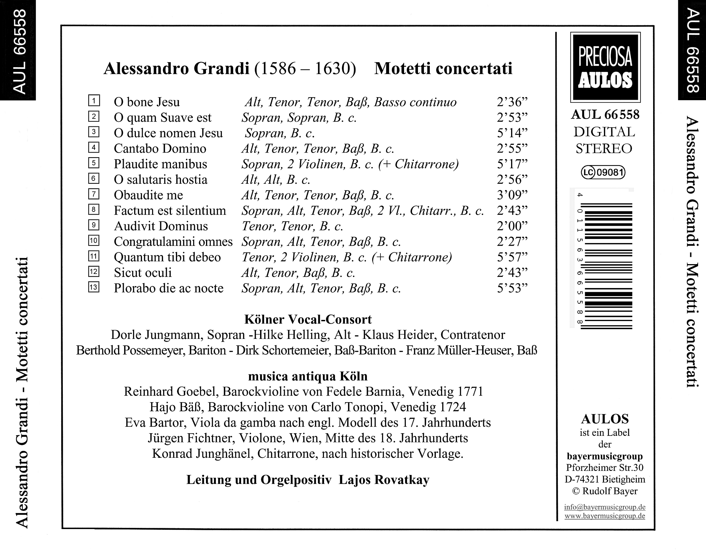 Alessandro Grandi - Motetti concertati