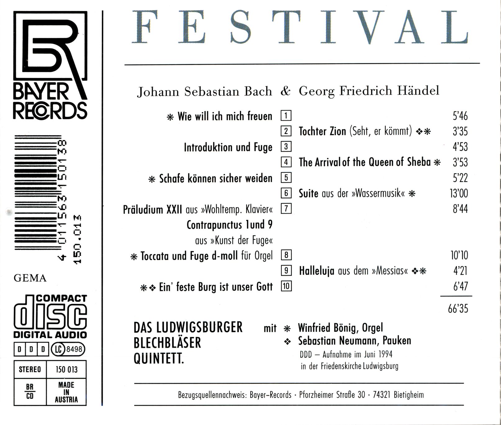 Ludwigsburger Blechbläser Quintett - Festival