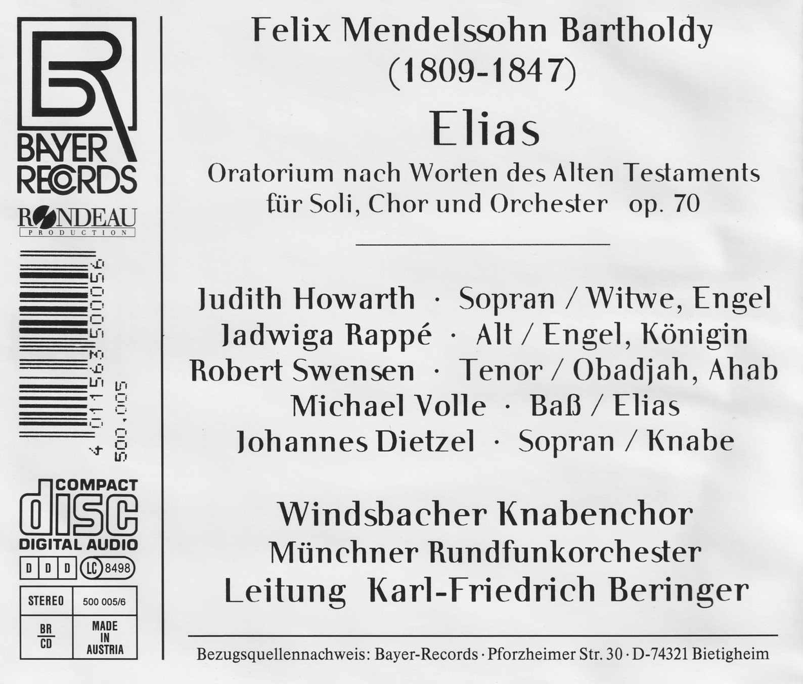Felix Mendelssohn-Bartholdy - Elias