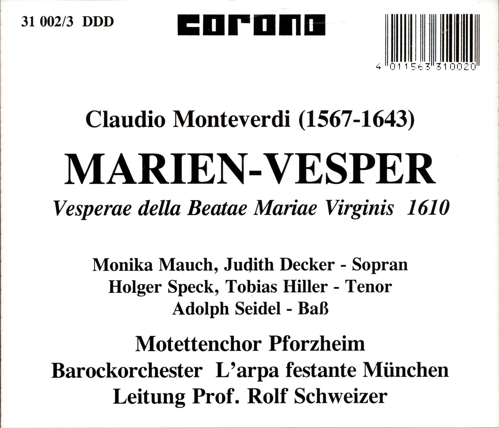 Claudio Monteverdi - Marien-Vesper