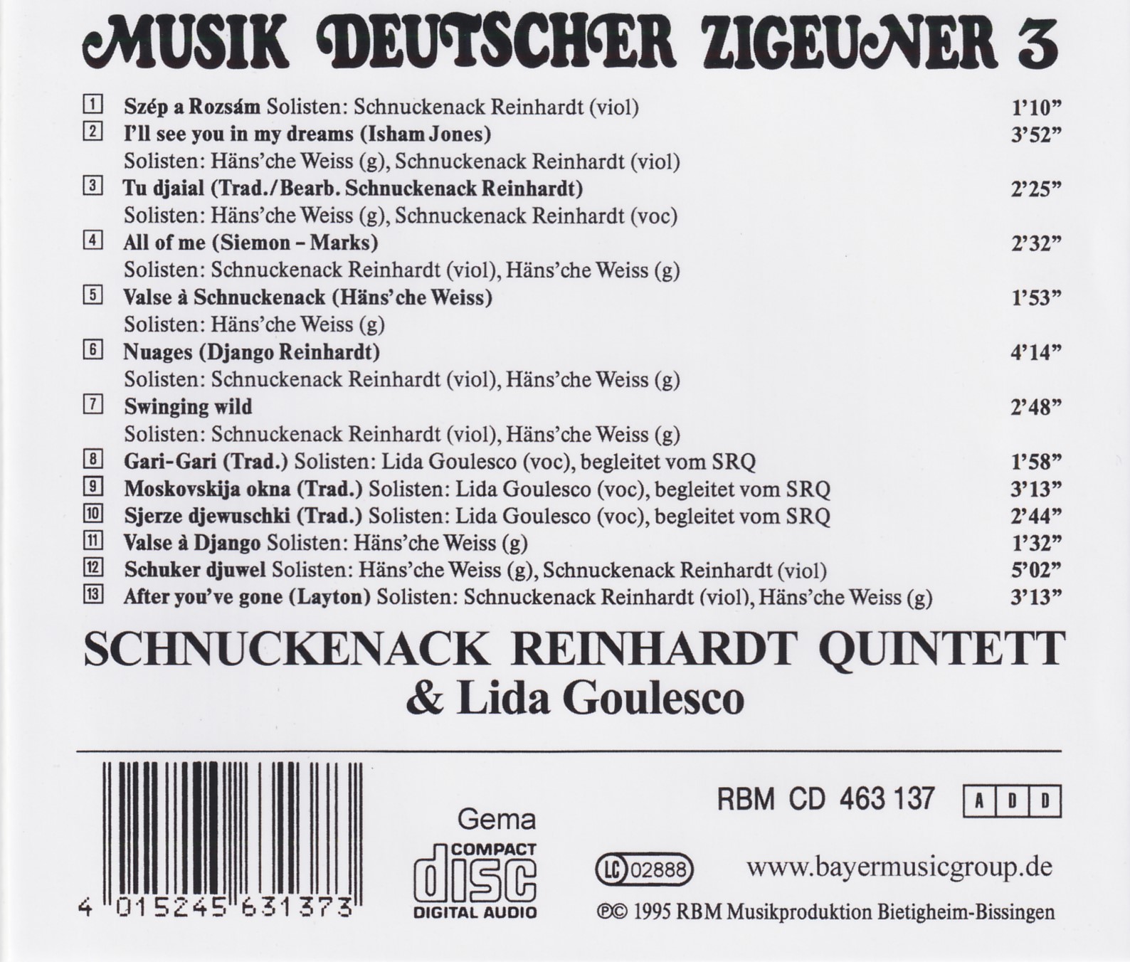 Musik Deutscher Zigeuner Vol.3