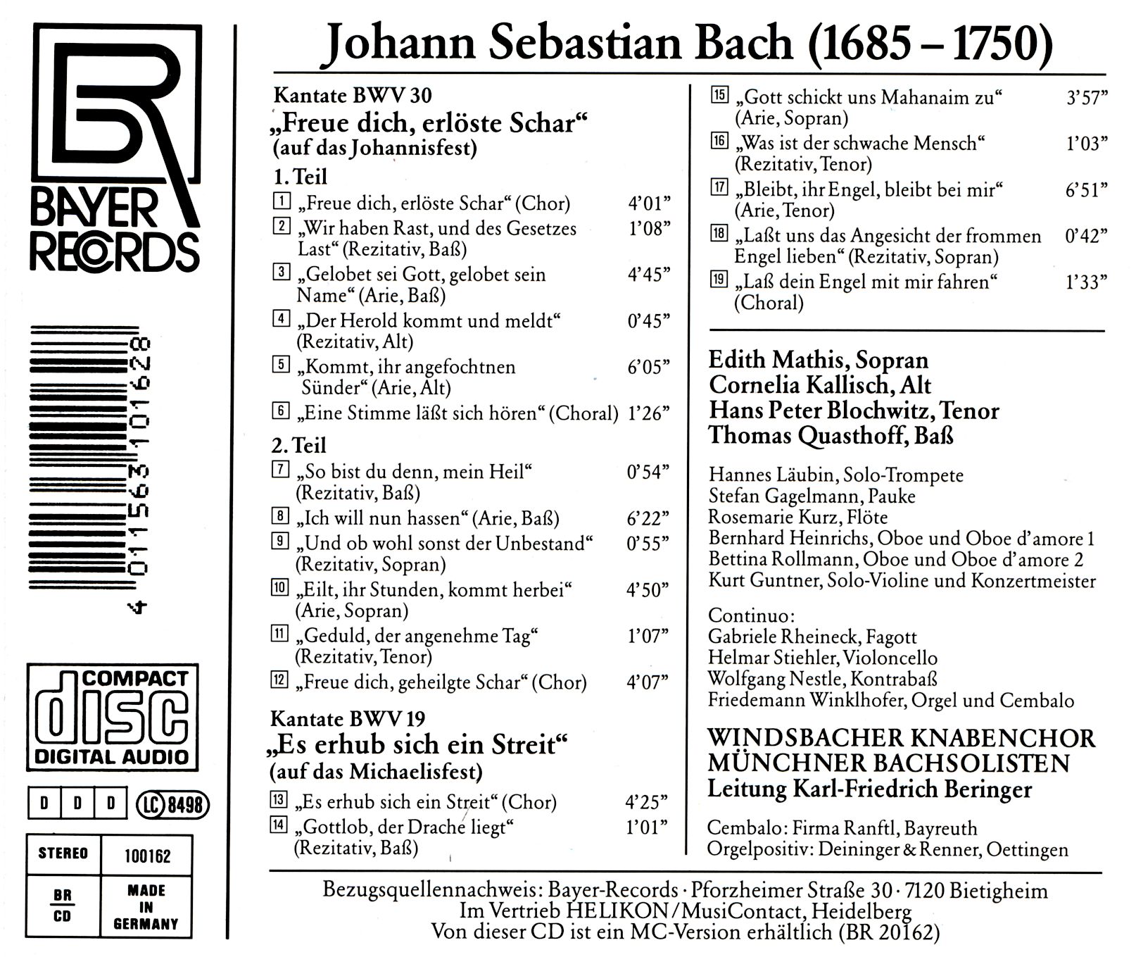 Johann Sebastian Bach - Kantaten 19 & 30