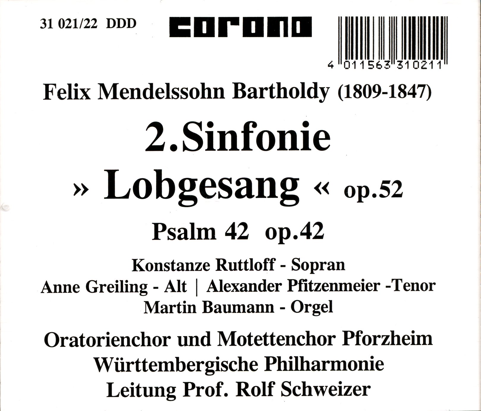 Mendelssohn - 2. Sinfonie