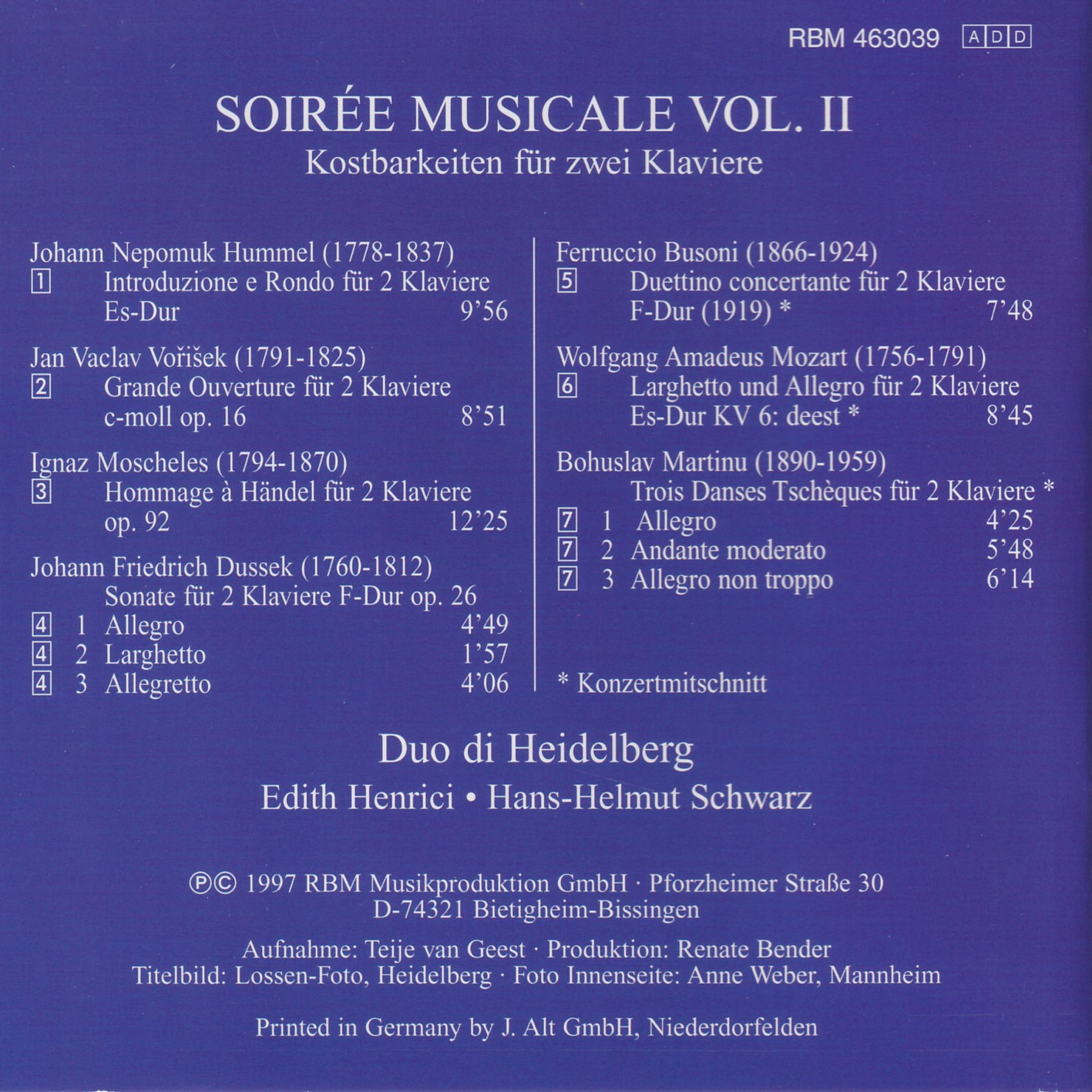 Soirée Musicale Vol. II