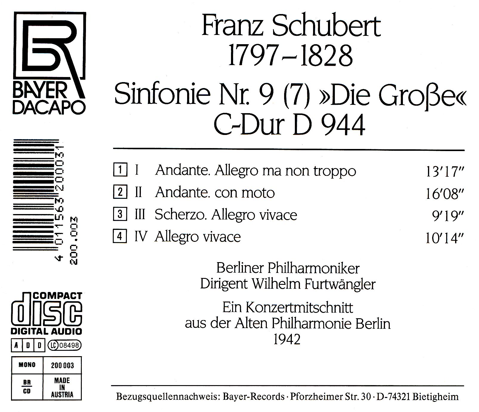 Franz Schubert - Sinfonie Nr. 9