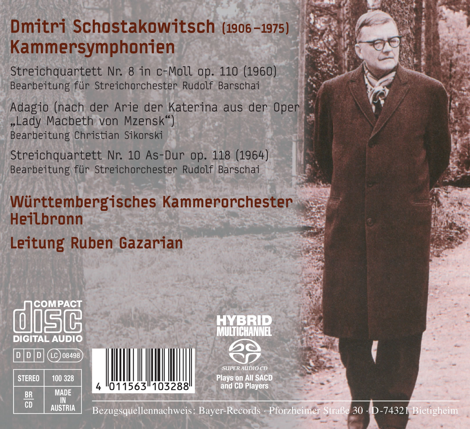 Dmitri Schostakowitsch - Kammersymphonien
