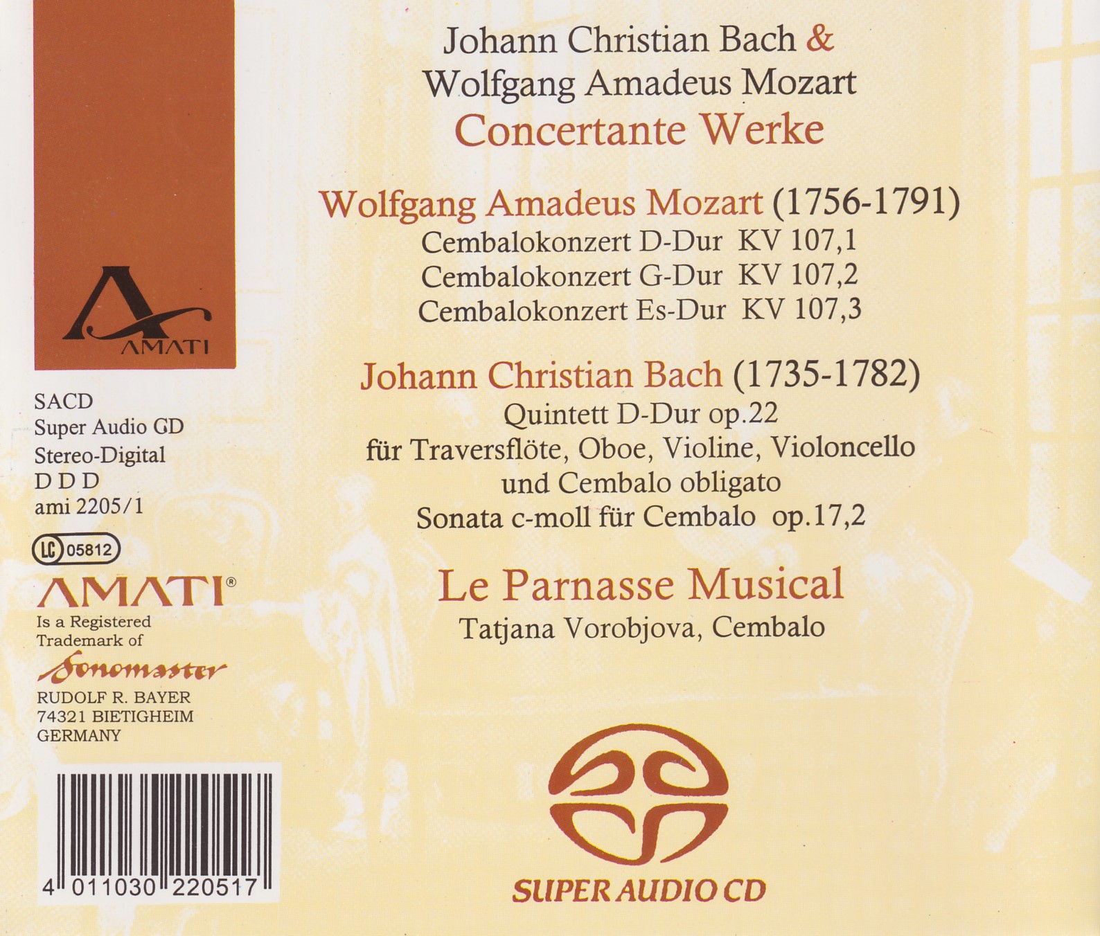 J. C. Bach & W.A. Mozart - Concertante Werke