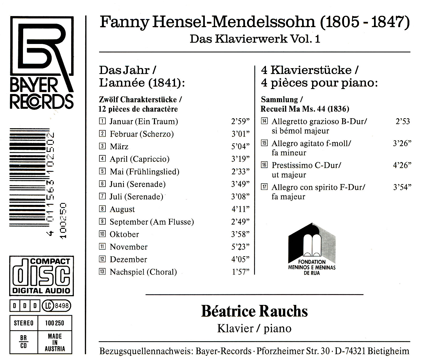 Fanny Hensel-Mendelssohn - Das Jahr