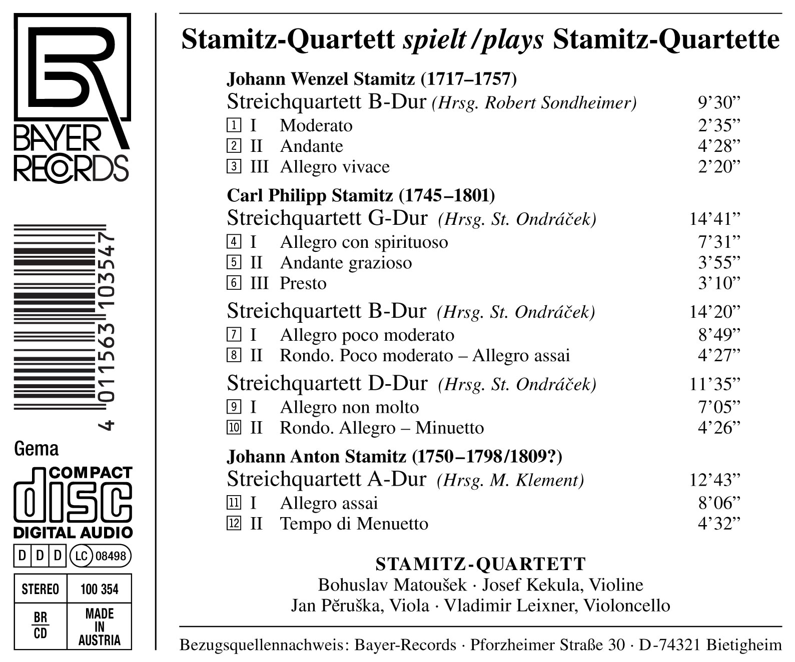 Stamitz-Quartett spielt