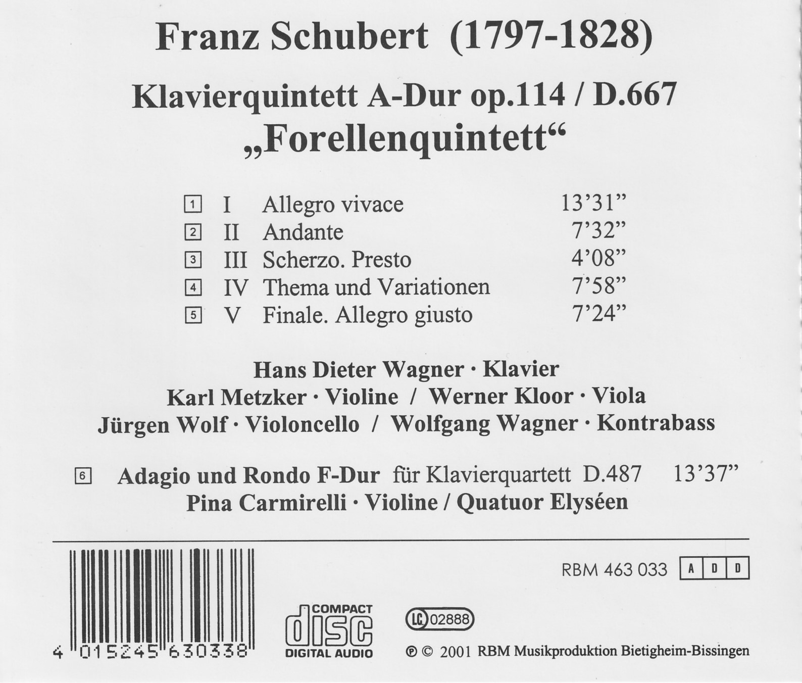 Franz Schubert - Forellenquintett