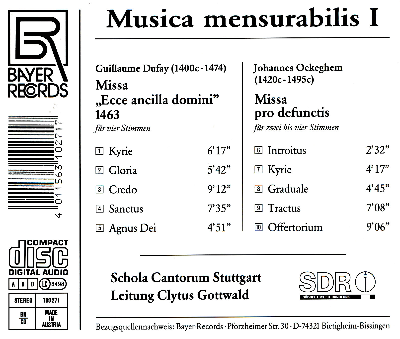 Musica mensurabilis I