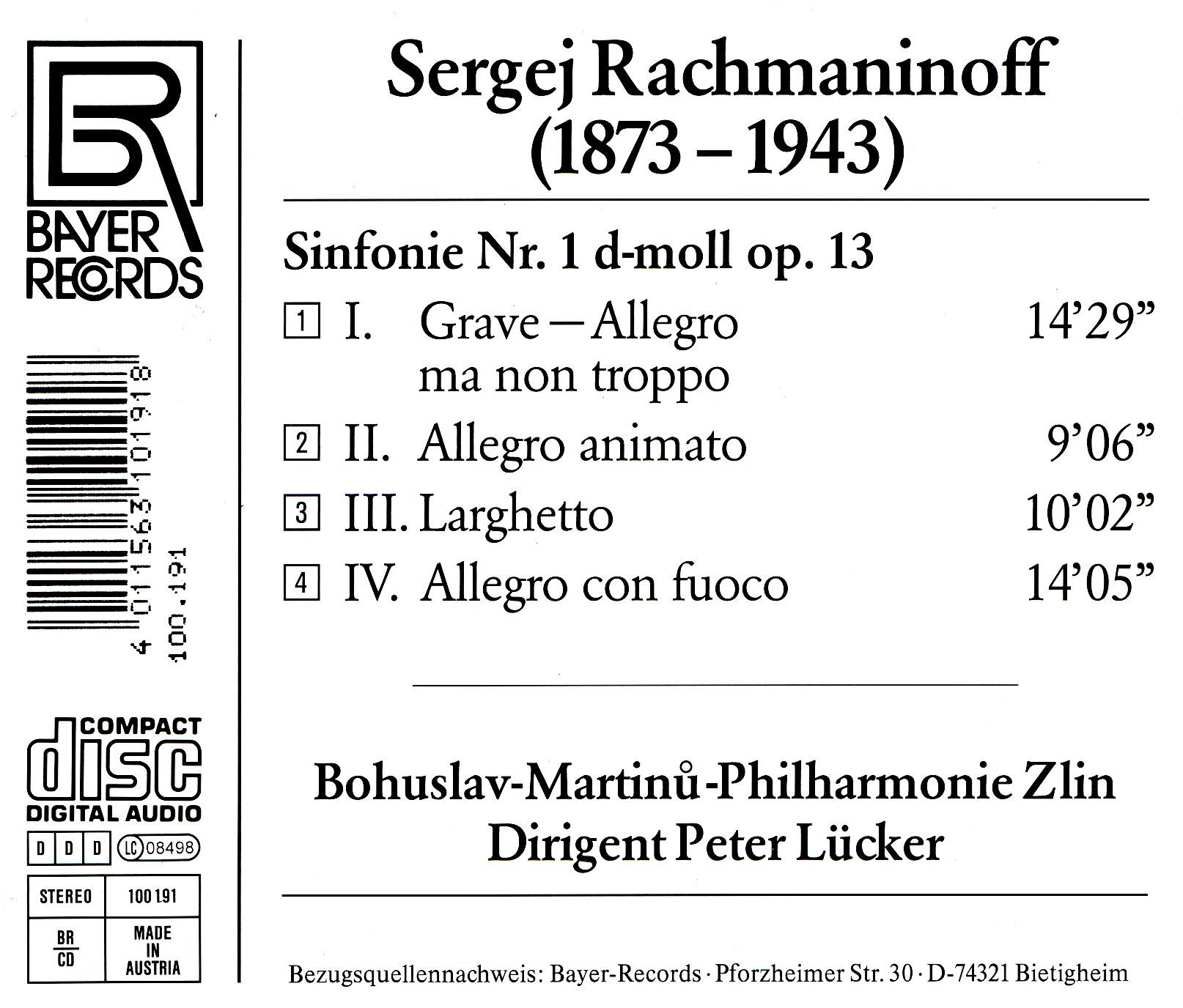 Sergej Rachmaninoff - Sinfonie Nr.1