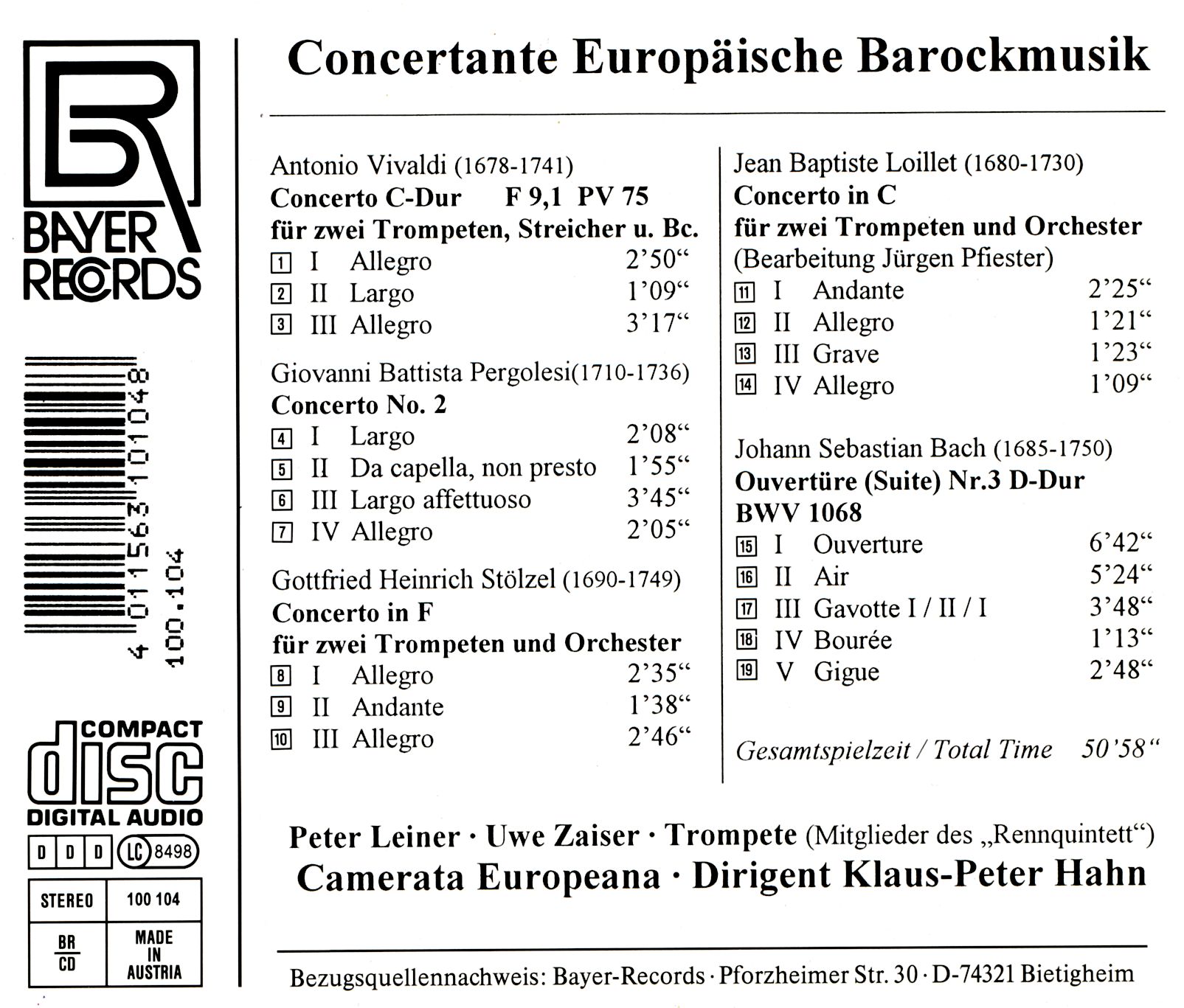 Concertante europ. Barockmusik