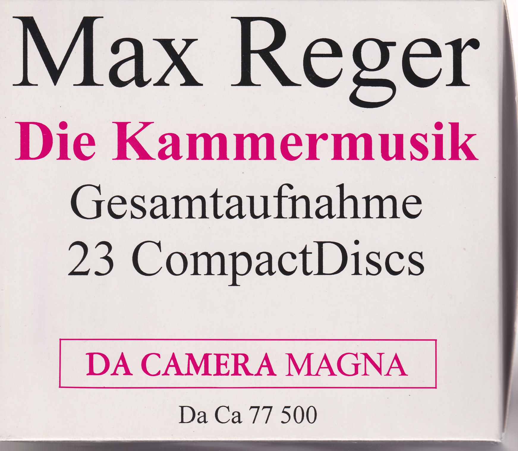 Max Reger - Kammermusik Box