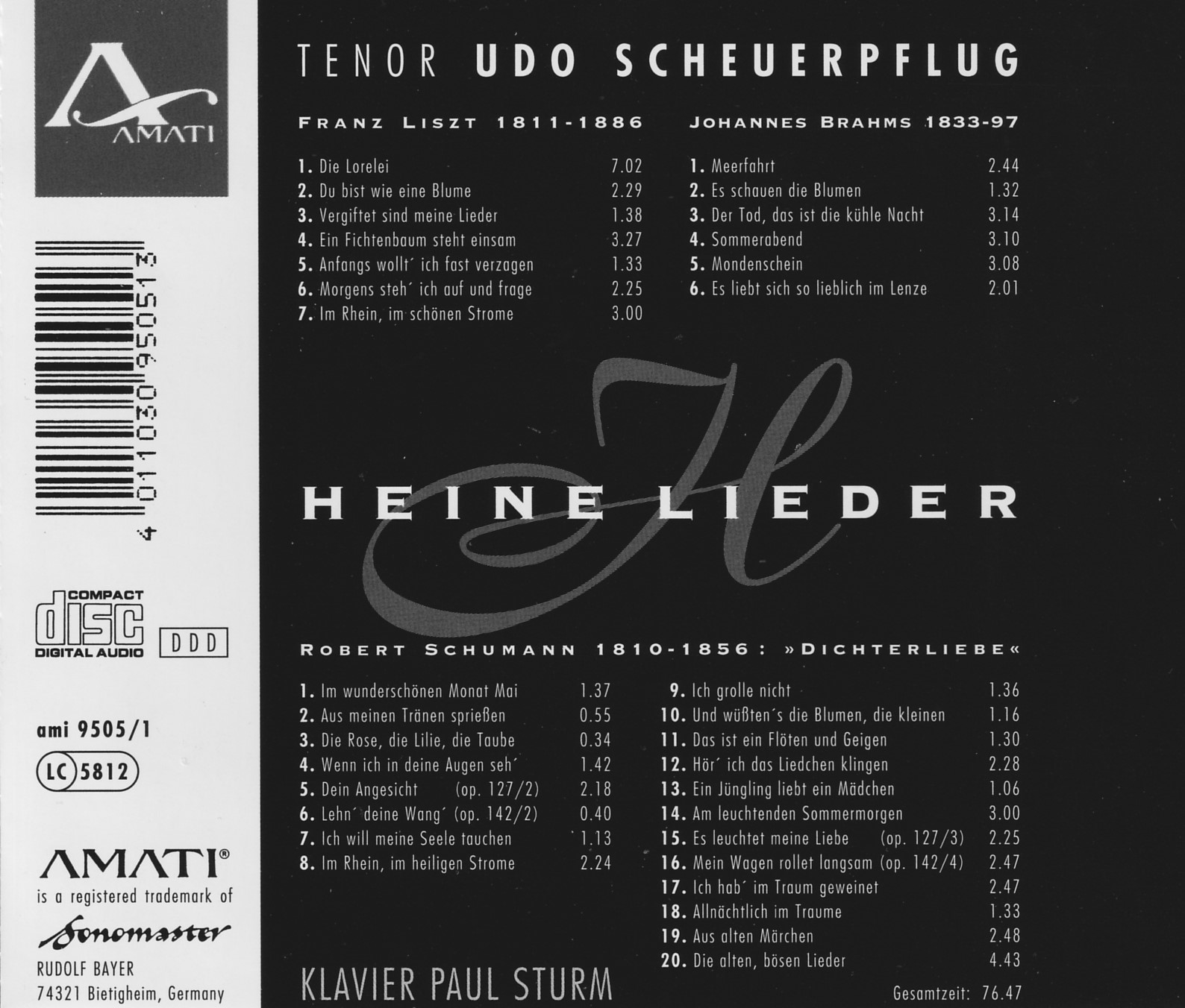 Heine-Lieder - Udo Scheuerpflug