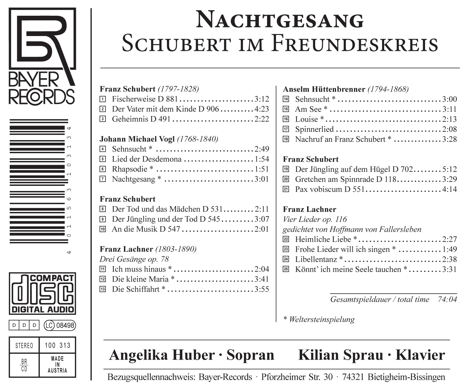 Nachtgesang - Schubert im Freundeskreis