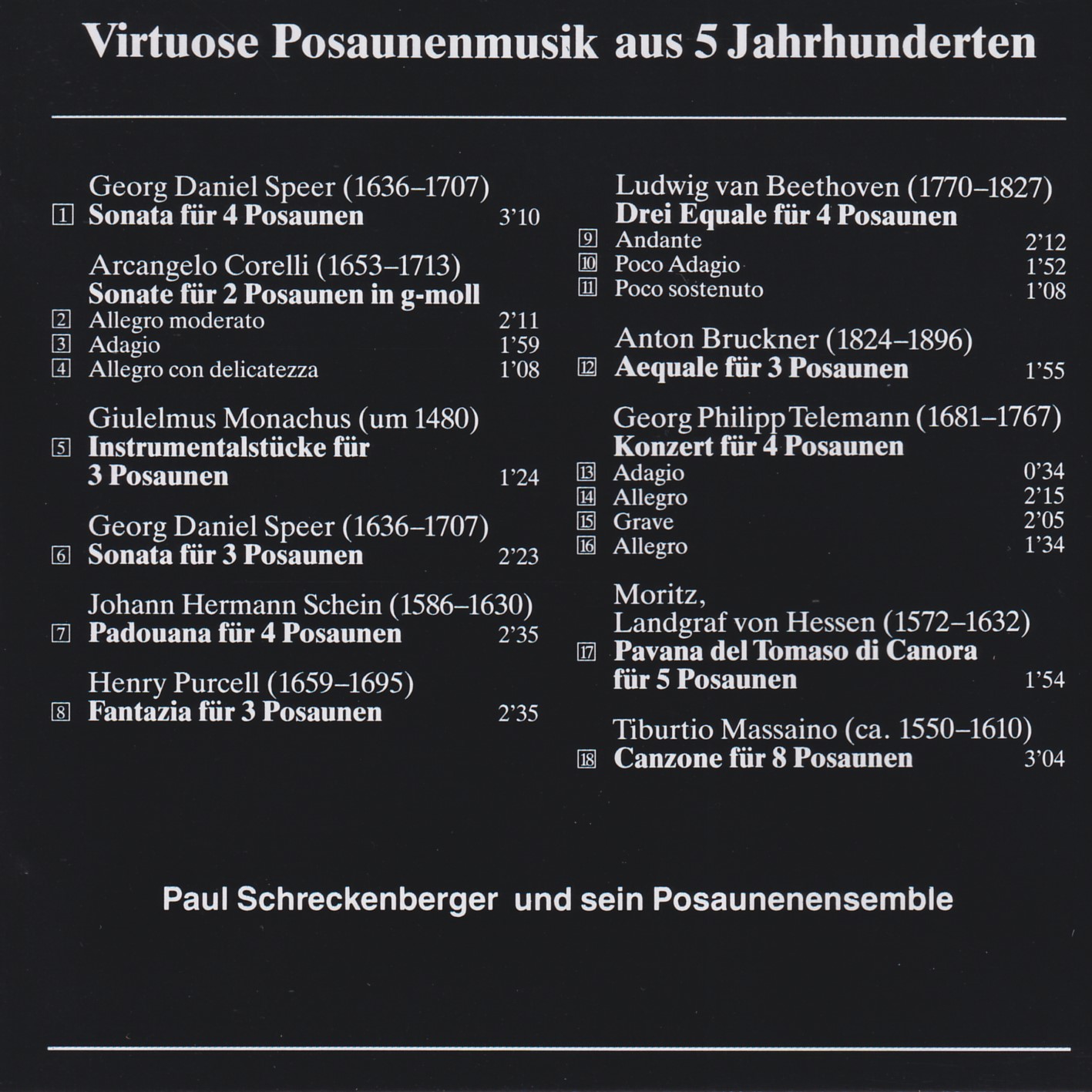 Virtuose Posaunenmusik aus 5 Jahrhunderten