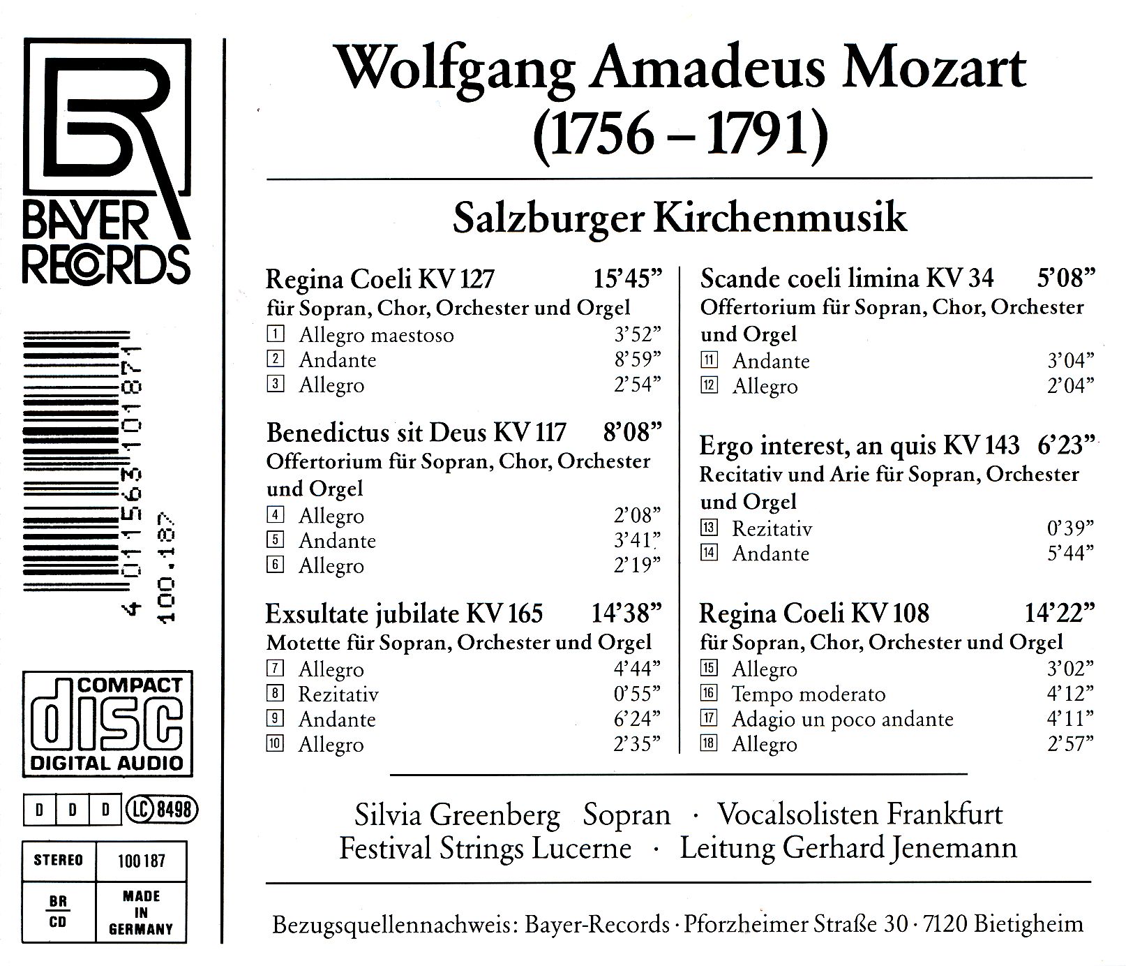 Wolfgang Amadeus Mozart - Salzburger Kirchenmusik