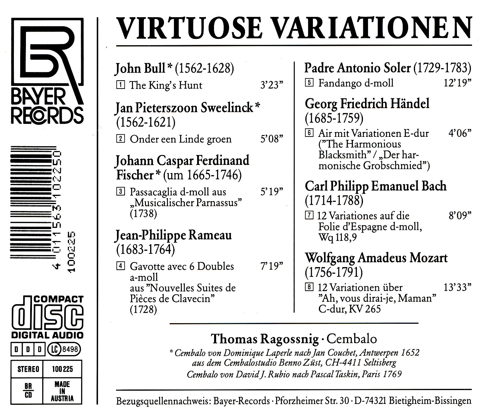 Virtuose Variationen für Cembalo