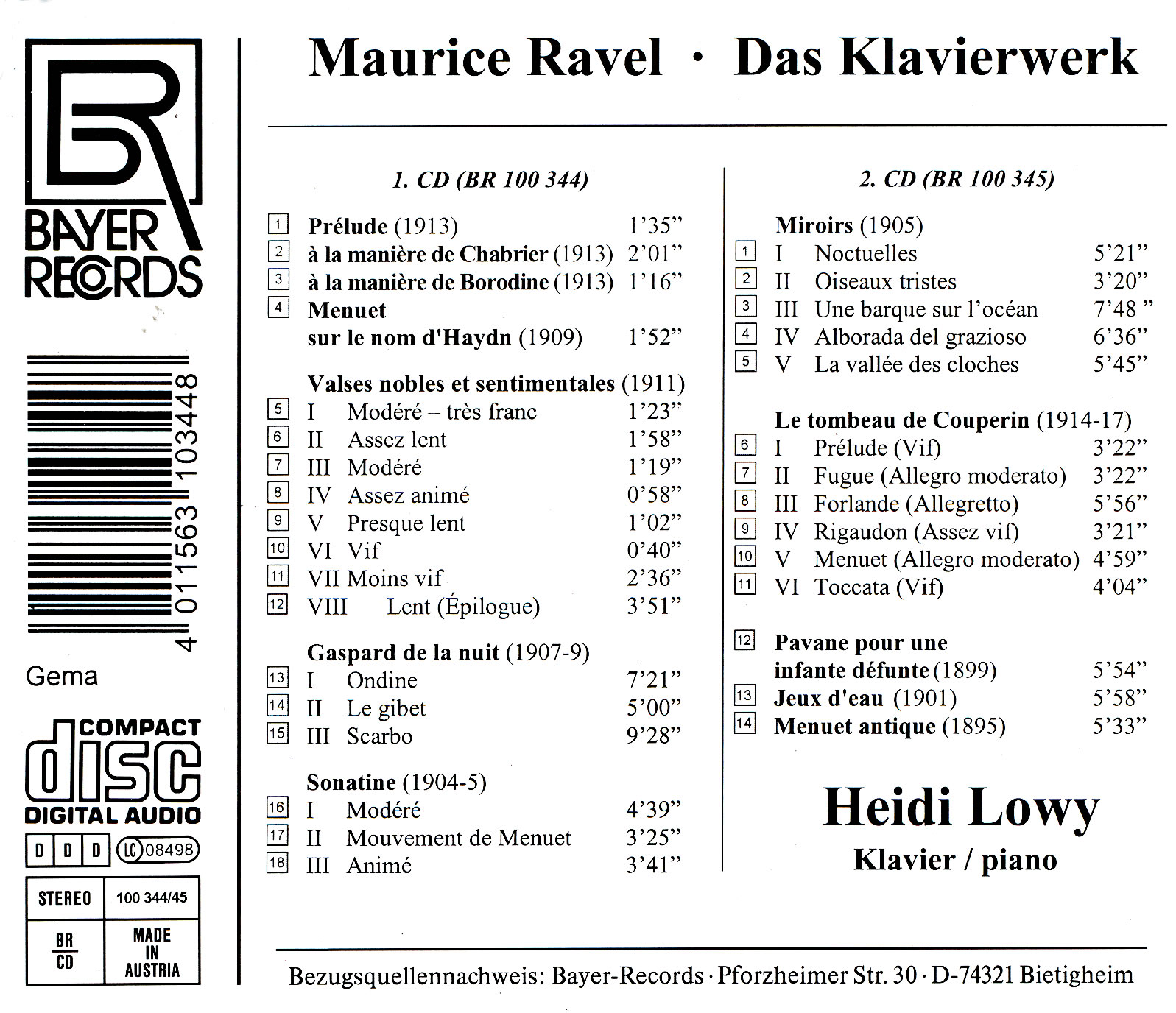Maurice Ravel - Das Klavierwerk