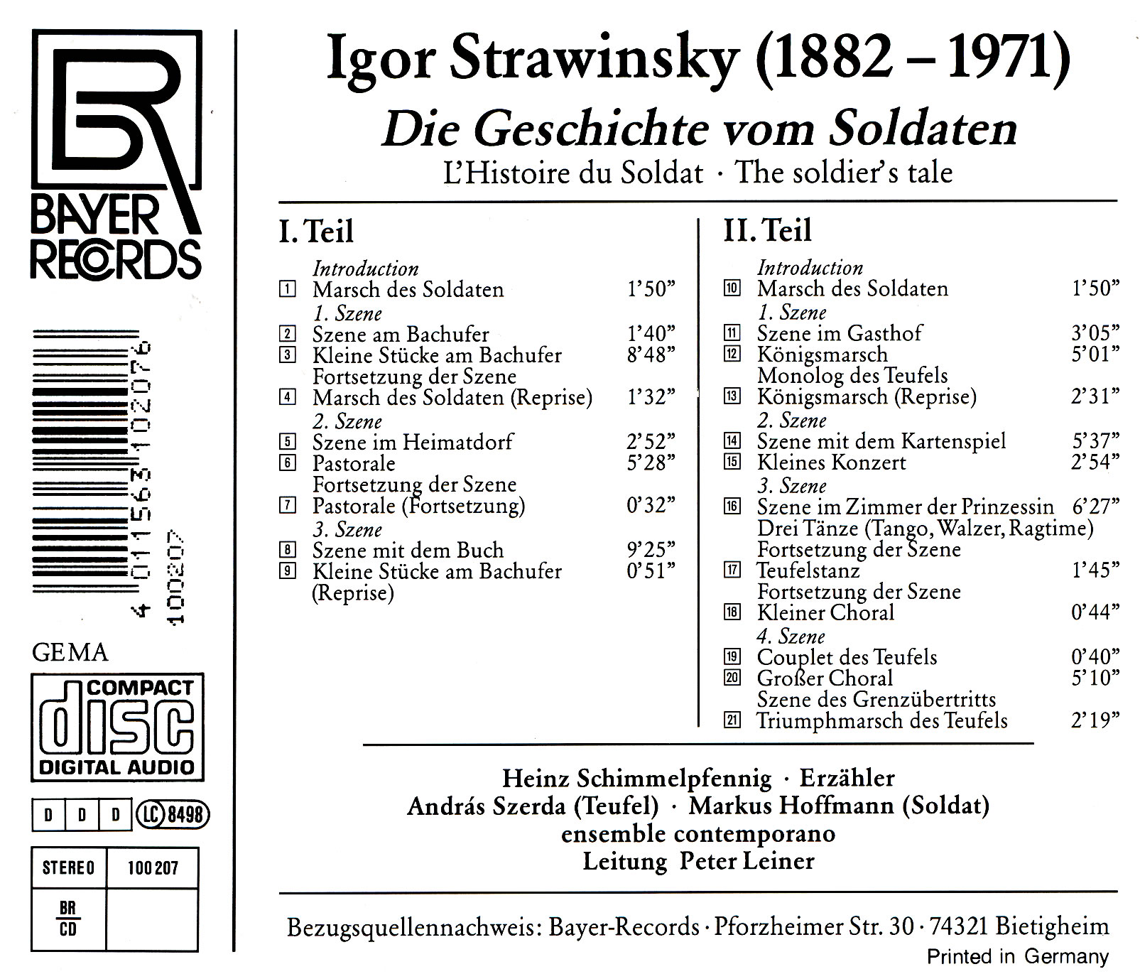 Igor Strawinsky - Die Geschichte vom Soldaten