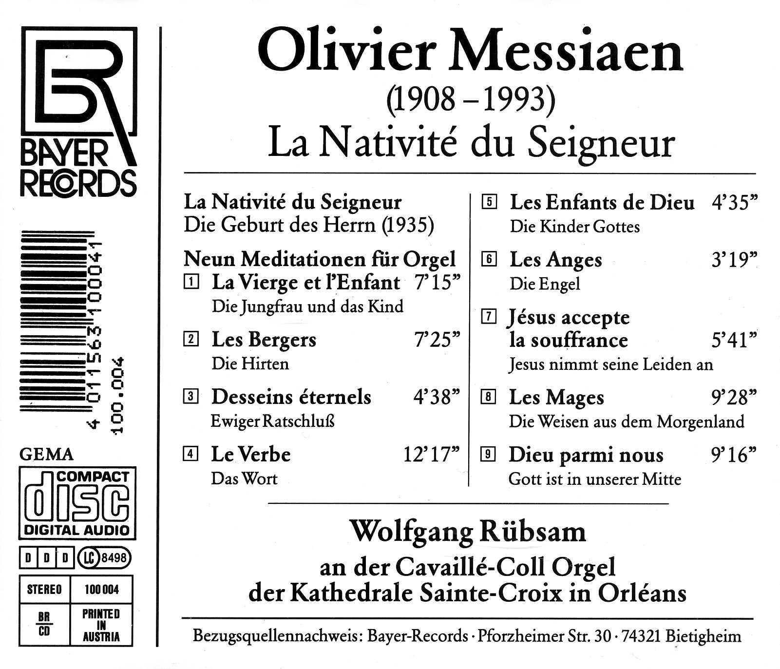 Olivier Messiaen - Nativité